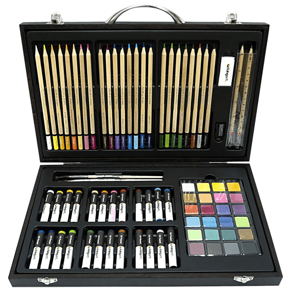 MorningSave King Art 80Piece Studio Mixed Media Art Set in Travel Case