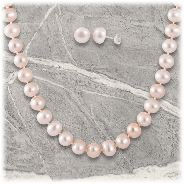 Morningsave Splendid Pearls 7 8mm Freshwater Pearl Necklace And Earring Set