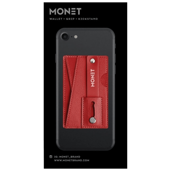 Monet Phone Grip with Expanding Stand & Slim Wallet- Supreme  Red : Cell Phones & Accessories
