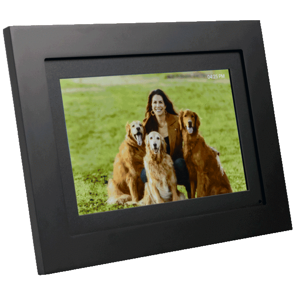 MorningSave Brookstone PhotoShare Friends and Family 10” Black Wood