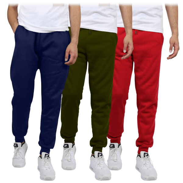 3-Pack: Blue Ice Men's Fleece-Lined Classic Jogger Sweatpants - SideDeal