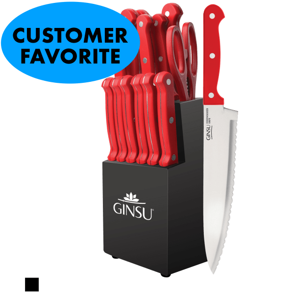 MorningSave Ginsu Kiso 14Piece Knife Set with Wood Block