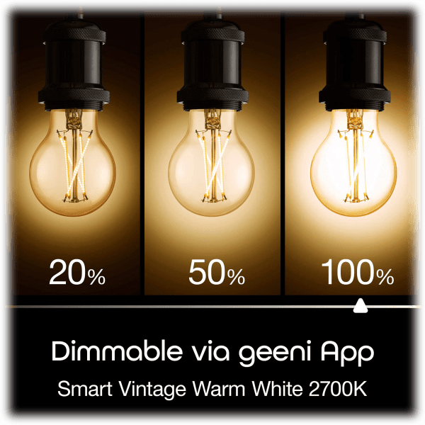 MorningSave 2Pack Geeni Smart Edison Bulbs 60W