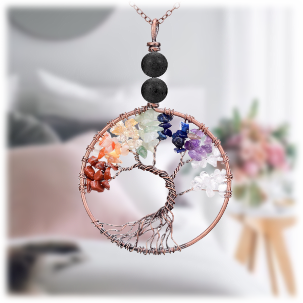 MorningSave Aesthetics Naturals Tree Of Life Lave Chakra Necklace with