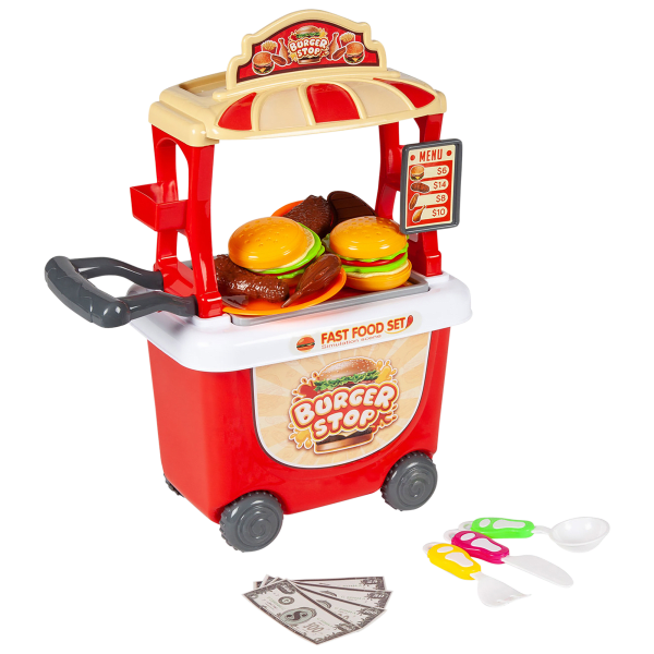 MorningSave 35Piece World Tech Toys Burger Cart Playset