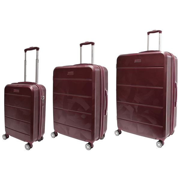 MorningSave Adrienne Vittadini 3Piece Hardcase Brussels Collection Luggage Set