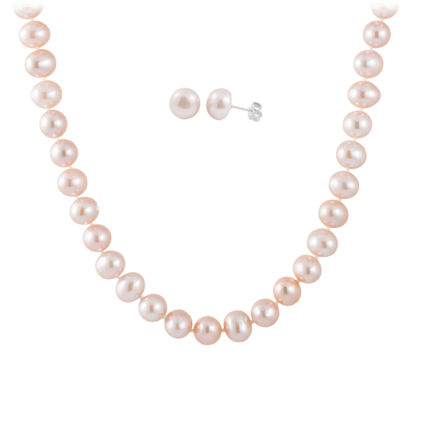 Morningsave Splendid Pearls 7 8mm Freshwater Pearl Necklace And Earring Set