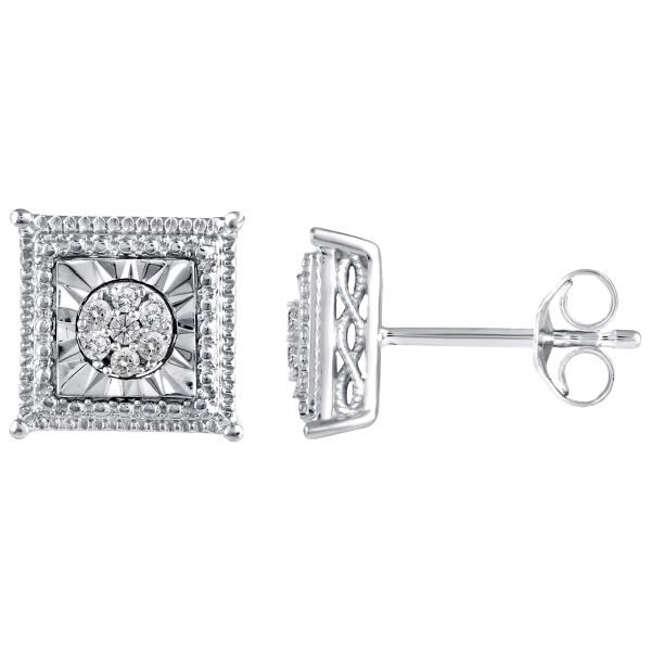 MorningSave Fifth and Fine 1/10 Carat TW Square Miracle Setting