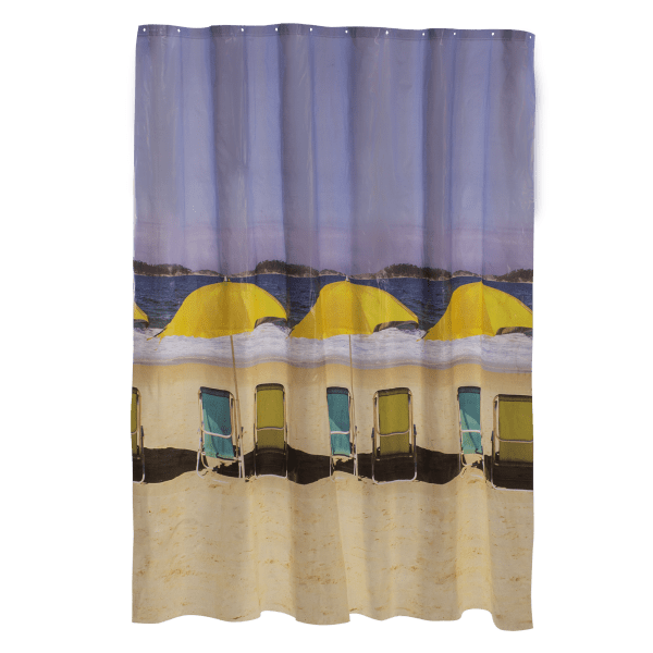 Meh 4Pack Beach Front Photoreal PEVA Shower Curtains