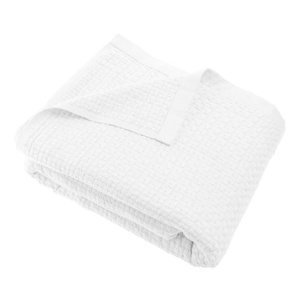 MorningSave Peacock Alley Patara Basket Weave Cotton Blanket