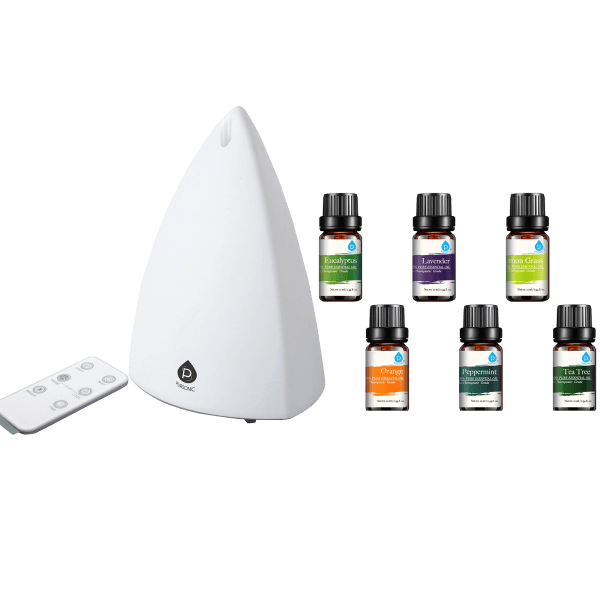 Morningsave Pursonic Essential Oil Aroma Diffuser Bundle With 6 Pack Of Oils