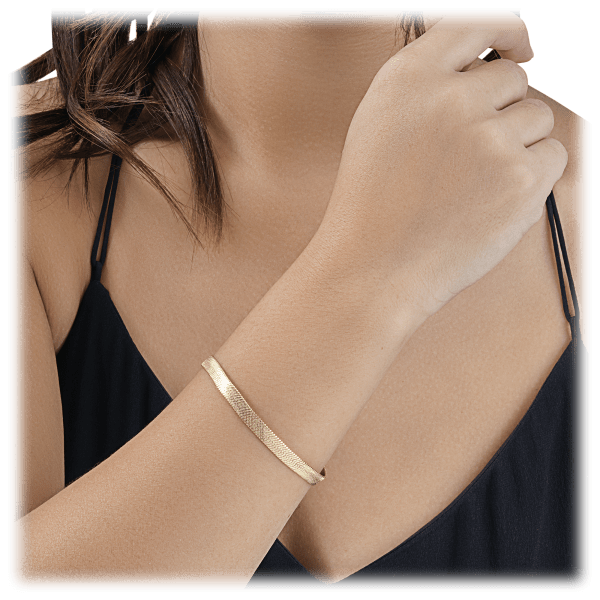 MorningSave Rox & Rose Flat Link Chain Bracelet