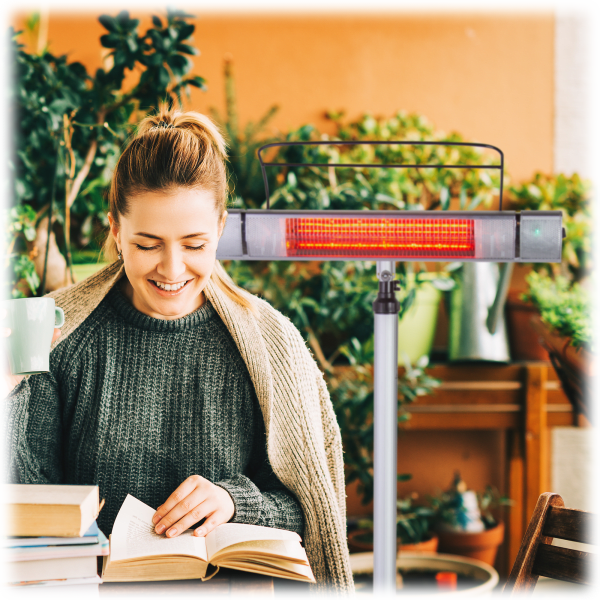 SideDeal Comfort Zone Indoor/Outdoor Electric Patio 6' Heater with