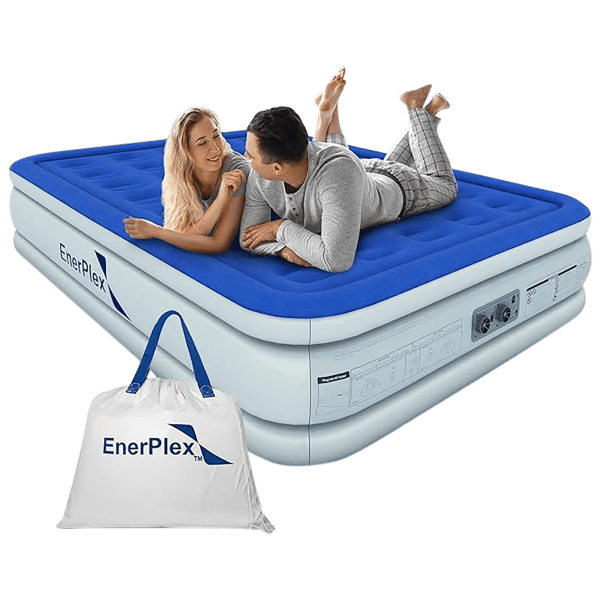 MorningSave EnerPlex Double Height Air Mattress with Builtin Pump (Queen)