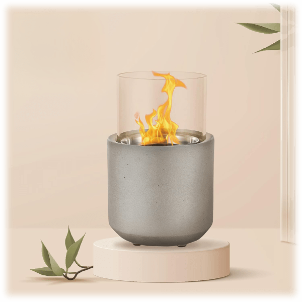 Meh Home Zone Living Concrete Portable TableTop Fire Bowl