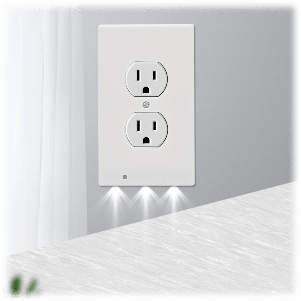 SideDeal 5Pack Hakol Easy SnapOn LED Night Light Outlet Cover Plates
