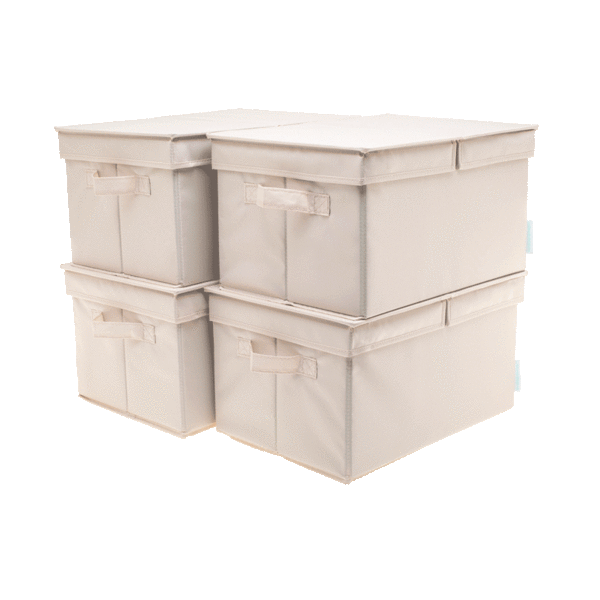 MorningSave We Think Storage Set of 4 Collapsible Medium Storage Bins