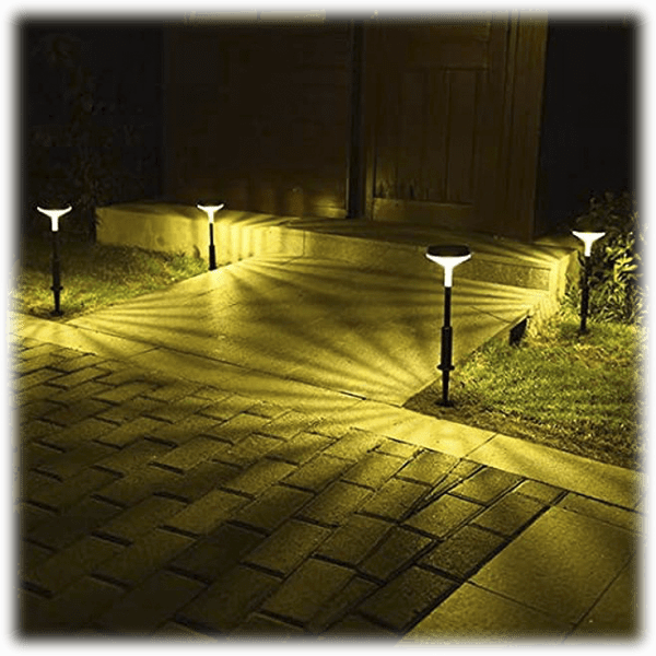 MorningSave 4Pack Litom Solar Pathway Lights