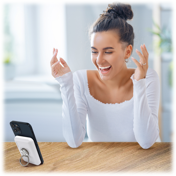 MorningSave Aduro PowerMag Wireless Charging Battery & Ring Stand