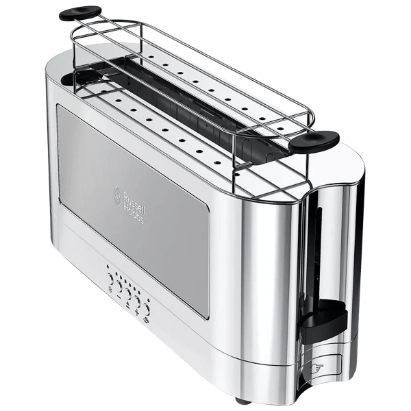 MorningSave Russell Hobbs Stainless Steel Glass Accent 2 Slice Long