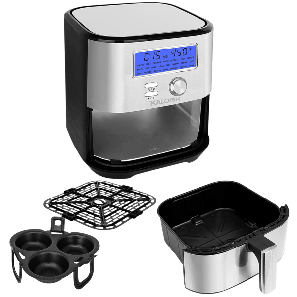 MorningSave Kalorik Maxx 6Quart Air Fryer with Egg Tray Accessory