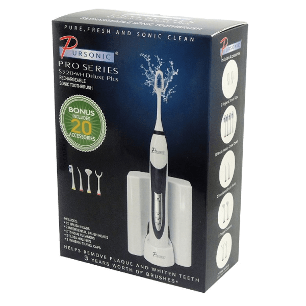 MorningSave Pursonic S520 Electric Toothbrush with 12 Brush Heads