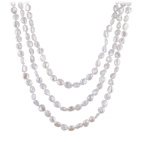 Morningsave Splendid Pearls Endless 72 Keshi Pearl Necklace