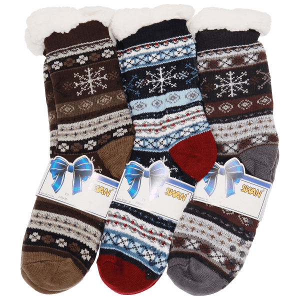 MorningSave: 3-Pack: Swan Men's Winter-Weight Sherpa-Lined Knitted