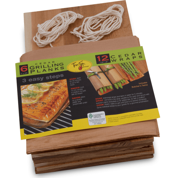 Meh Truefire Gourmet 18Piece Set of Cedar Grilling Planks & Wraps