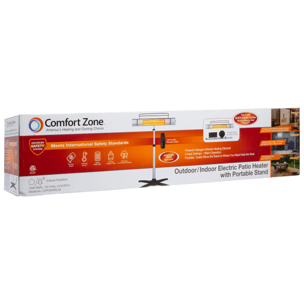SideDeal Comfort Zone Indoor/Outdoor Electric Patio 6' Heater with