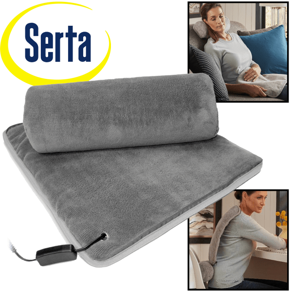 Morningsave Serta Heated Neck And Lumbar Pillow 6489