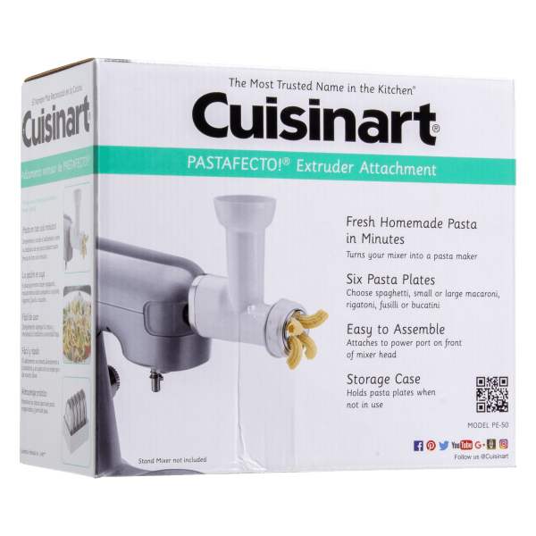  Cuisinart PE-50 Pasta Extruder Attachment, White : Home &  Kitchen