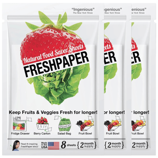 Meh 24Pack FreshPaper Food Saver Sheets for Produce & Bread/Baked Goods