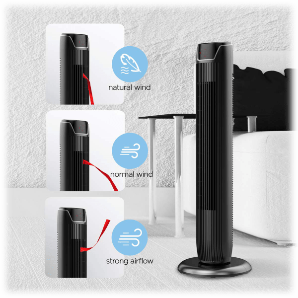 MorningSave PELONIS 36" Quiet Oscillating Tower Fan with LED Display