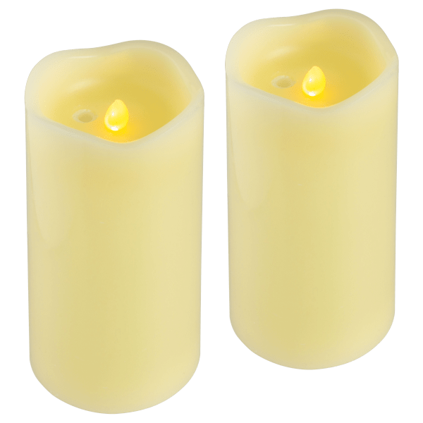 MorningSave 2Pack Night Stars Flickering LED Candles with Red Lasers