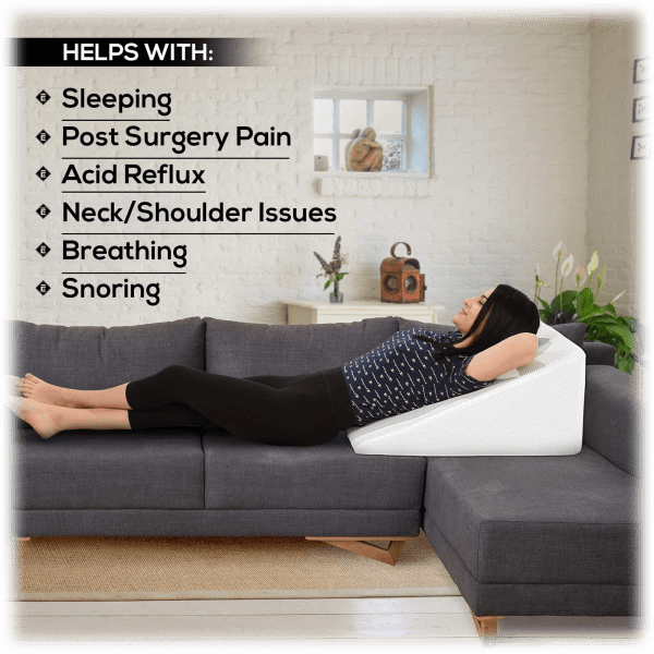 MorningSave Abco Tech Bed Wedge Pillow with Memory Foam Top