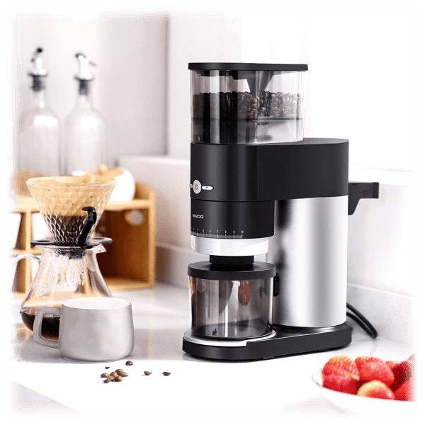 AICOOK Conical Burr Coffee Grinder, Over 40 Precise Grind Setting for  Espresso, Easy Cleaning, Stainless Steel, Black 