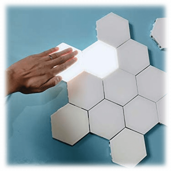 MorningSave 5Pack Hexagonal Touch Sensitive LED Wall Night