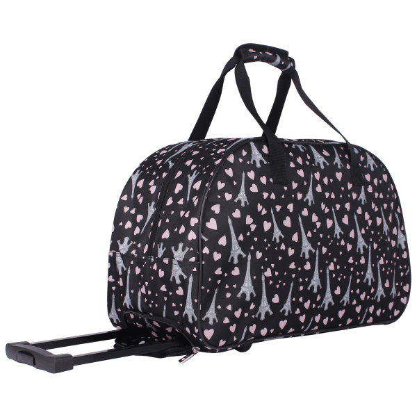 MorningSave Betsey Johnson Designer Carry On Rolling Duffel Bag with