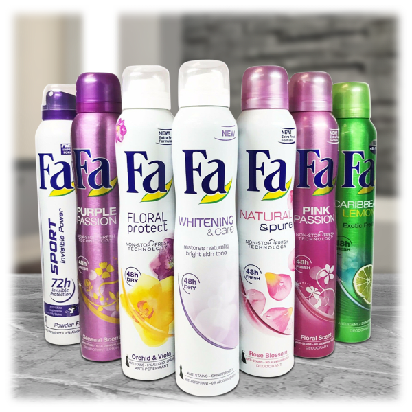 SideDeal 6Pack FA Women's Deodorant Antiperspirant Spray