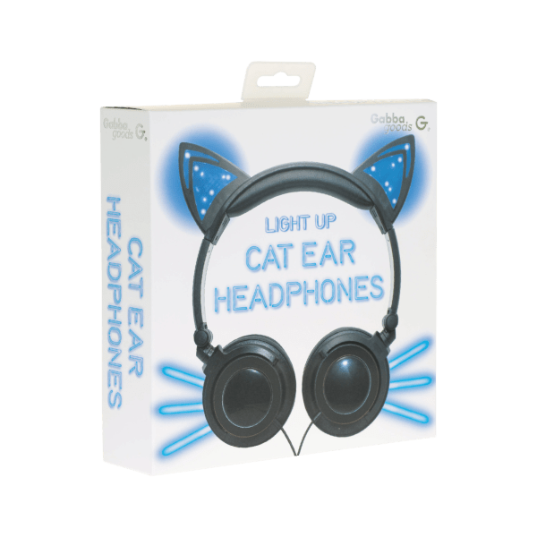 Morningsave Gabba Goods Led Light Up Cat Ear Wired Headphones