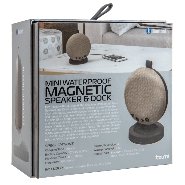 MorningSave Tzumi IPX6 Bluetooth Speaker with Charging Dock