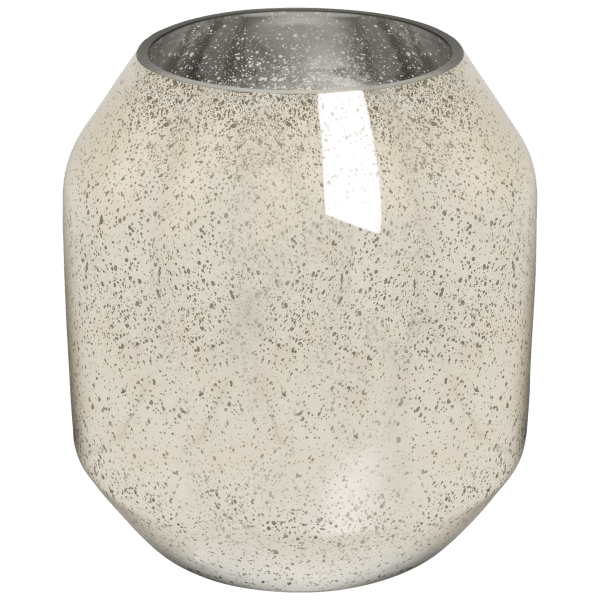 MorningSave Luxe Rachel Zoe Large 9" Flameless Mercury Glass Hurricane