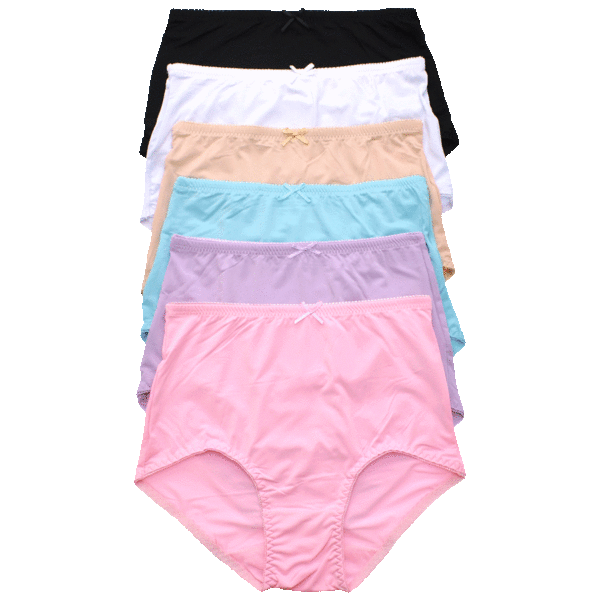 MorningSave: 6-Pack: Angelina Cotton Bikini Panties with Ruched
