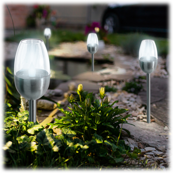 MorningSave 4Pack Brookstone Candle Stake Lights