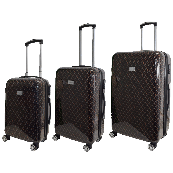 MorningSave Adrienne Vittadini 3Piece Signature Hardside Luggage Set