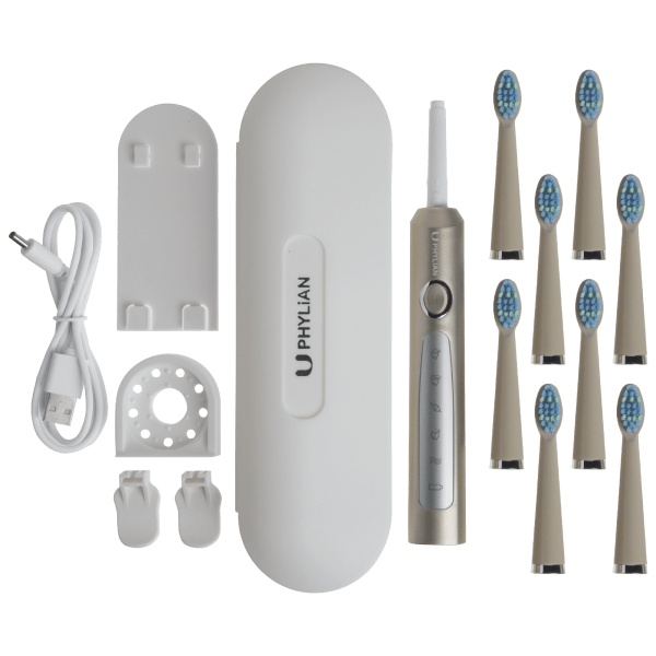 MorningSave Phylian H8 Sonic Electric Toothbrush with 8 Brush Heads