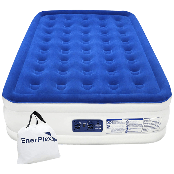 MorningSave EnerPlex Double Height Air Mattress with Builtin Pump (Queen)