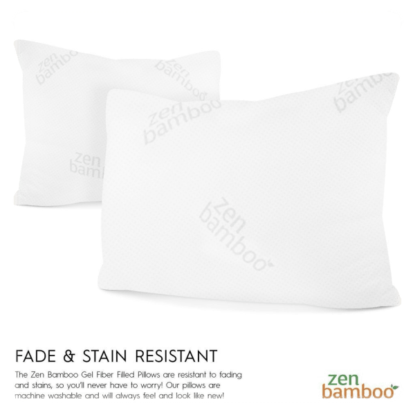 MorningSave 2Pack Zen Bamboo GelFiber Filled Pillows