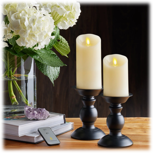 SideDeal 2Pack Luminara Ivory Flameless Candles (4.5" or 6.5")